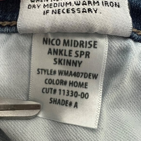 Hudson Womens Nico Midrise Ankle Skinny Jeans Homeland Distressed size 26 - Picture 12 of 14